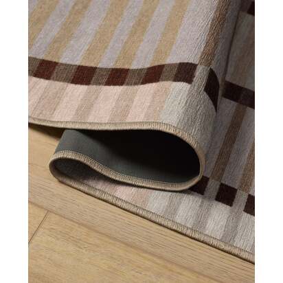 Quincy Natural Multicolour Flatwoven Rug - 150 x 215 cm - Rug + Cushioned Pad System