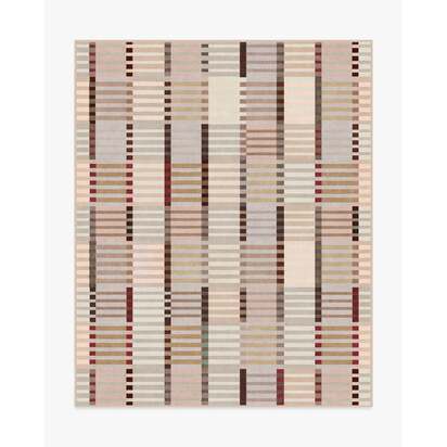 Quincy Natural Multicolour Flatwoven Rug - 245 x 305 cm - Rug + Cushioned Pad System