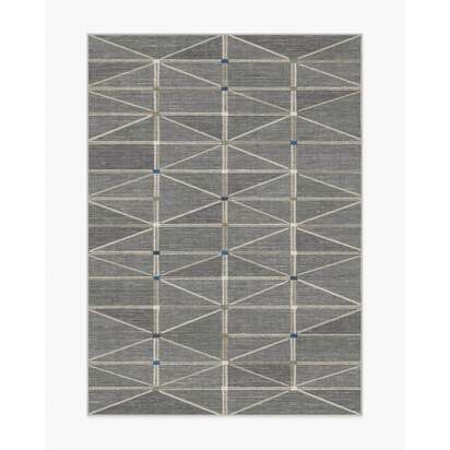 Ulysses Grey Flatwoven Rug - 150 x 215 cm - Rug + Pad System