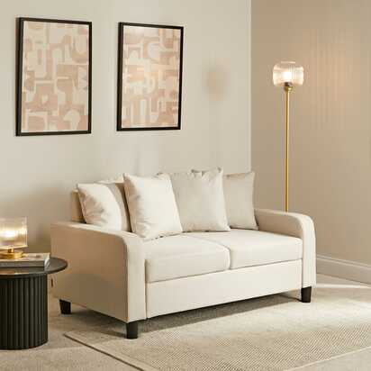 Elland 150cm Metal Floor Lamp - Clear Glass