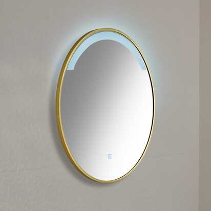 Kimbridge Gold Bathroom Mirror - with LED Lights