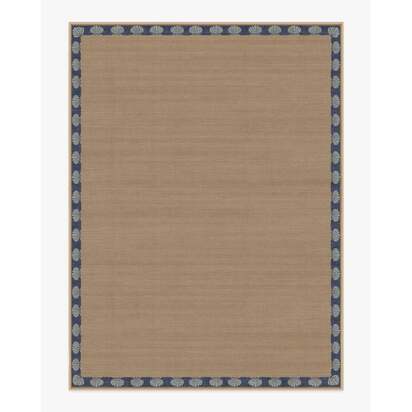 Shelley Slate Blue & Natural Re-Jute Rug - 275 x 365 cm - Rug + Pad System
