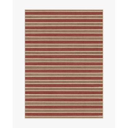 Wells Red & Natural Re-Jute Rug - 150 x 215 cm - Rug + Pad System