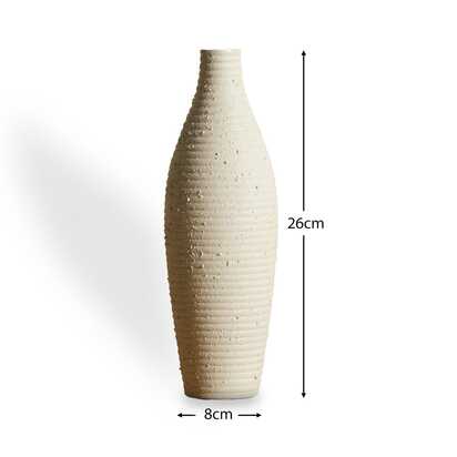 Ripley Ceramic Vase - Concrete Effect - 26cm