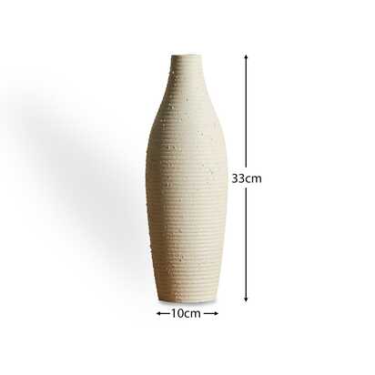 Ripley Ceramic Vase -  Concrete Effect - 33cm