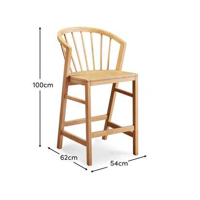 Mabel Pale Oak Bar Stools - Set of 2