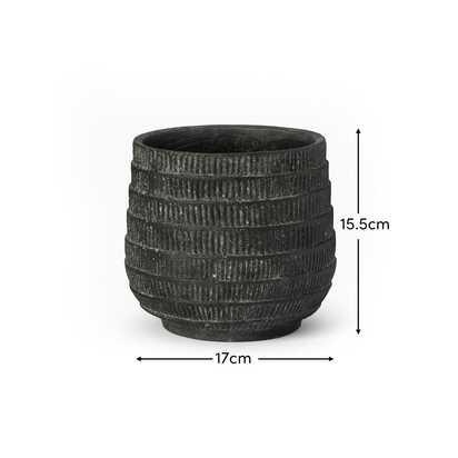 Abala Rustic Grey Cement Plant Pot