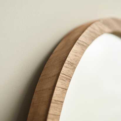 Ingham 140x40cm Wooden Arch Mirror - Natural