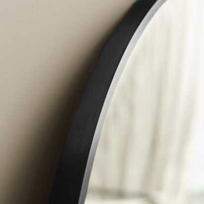 Ingham 180 x 90cm Metal Arch Floor Mirror - Black