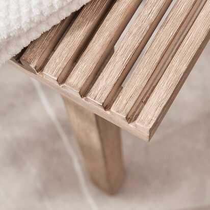 Shiro Foot Stool - Acacia Wood