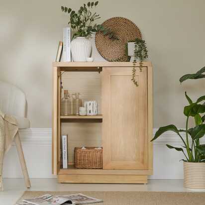 Astrid 2 Door Small Sideboard - Whitewash Oak