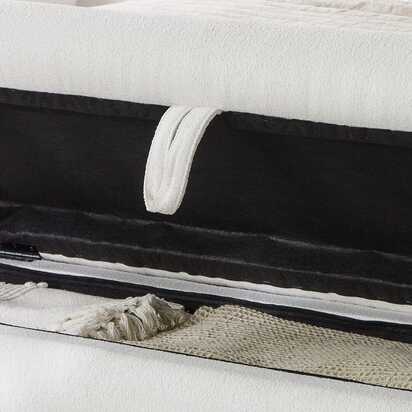 Fleur Large Ottoman Footstool - Chalk White Boucle