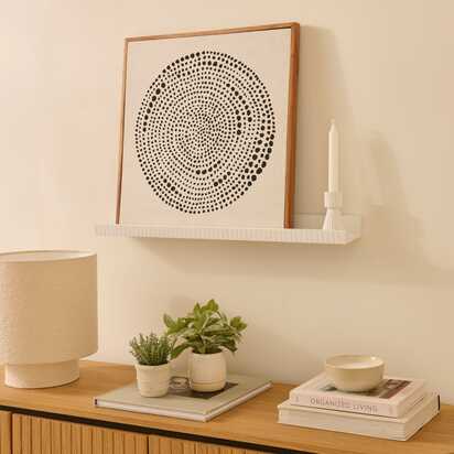Alba 75cm Picture Ledge - White
