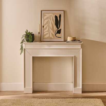 Ember 110cm Fireplace Surround - Snow White