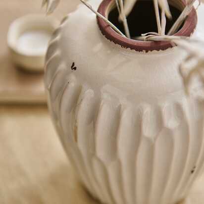 Chera 19cm Ceramic Vase - Off White