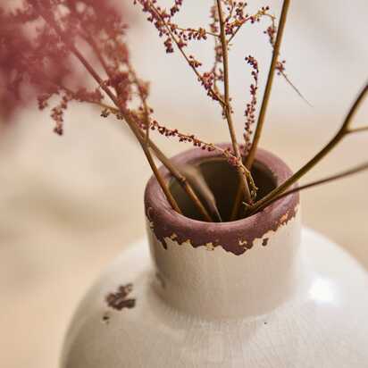 Corsino 22cm Ceramic Vase - Off White