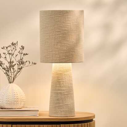Chattendon 50cm Table Lamp - Driftwood Slub Linen