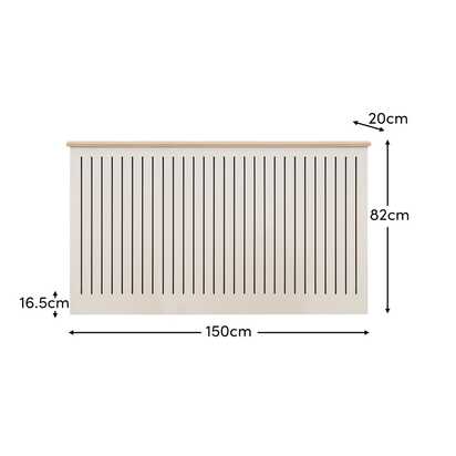 Elspeth Large Radiator Cover - Whitewash Oak