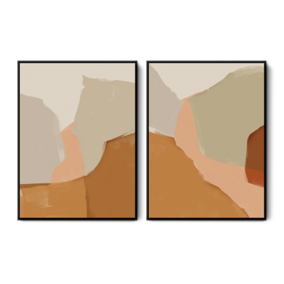 Chasing Highs Abstract Canvas Set - Extra Large / Black