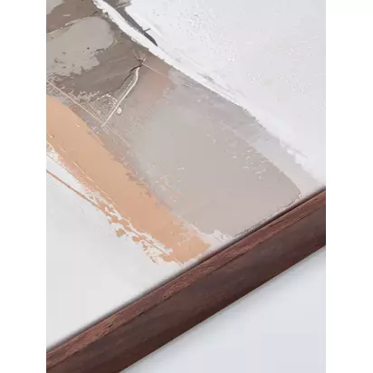 John Lewis 'Modern Luxe' Abstract Framed Canvas Print, 80 x 80cm, Mocha Mousse Brown | 80x80x3.5cm