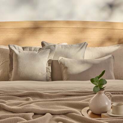 Alford 45x45cm Piped Edge Scatter Cushion Cover - Soft Beige