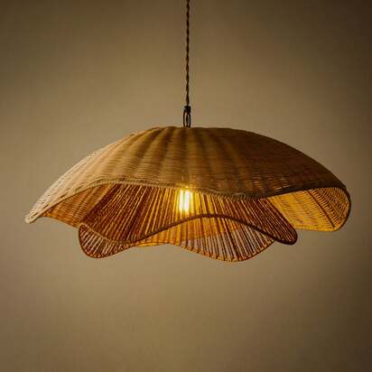 Dione Adjustable Rattan Pendant Light
