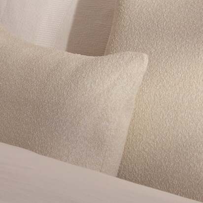 Yelden 35x55cm Scatter Cushion Cover - Light Beige Boucle