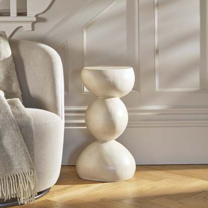Alder 29cm Concrete Round Side Table - Sand