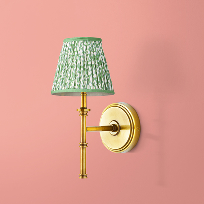 Single Chukka Wall fitting in antiqued brass