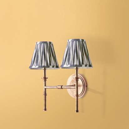 Double Chukka rechargeable wall fitting in antique brass