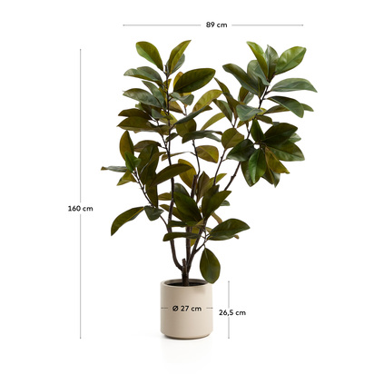 Artificial Magnolia tree with white pot 160cm