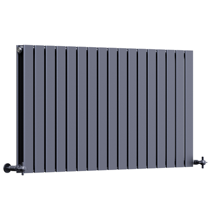 Toasty Radiance Anthracite Flat Double Panel Horizontal Radiator - 600 x 1190mm