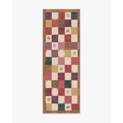 Stonefruit Red Flatwoven Rug - 75 x 215 cm - Rug + Pad System