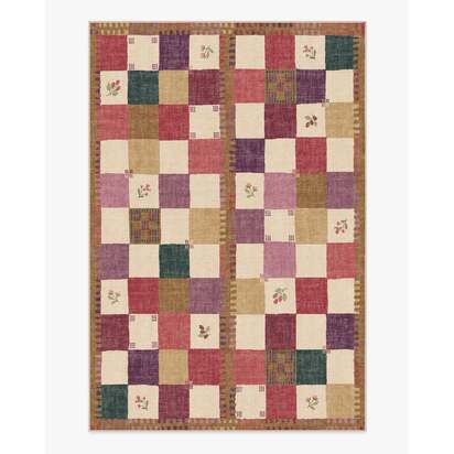 Stonefruit Red Flatwoven Rug - 185 x 275 cm - Rug + Pad System
