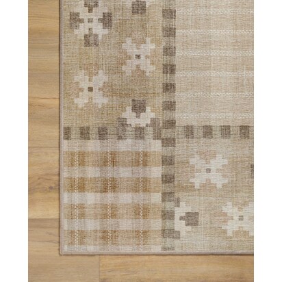 Rowley Neutral Flatwoven Rug - 200 x 290 cm - Rug + Pad System