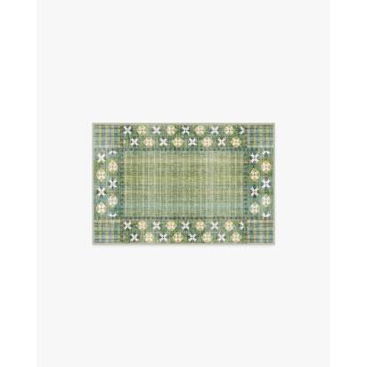 Rowley Green Flatwoven Rug - 60 x 90 cm - Rug + Pad System