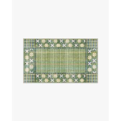 Rowley Green Flatwoven Rug - 90 x 150 cm - Rug + Pad System