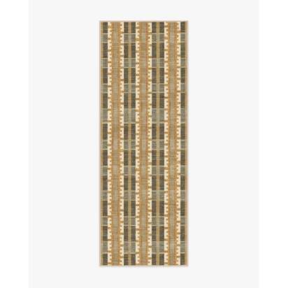 Olin Ochre Flatwoven Rug - 75 x 215 cm - Rug + Pad System