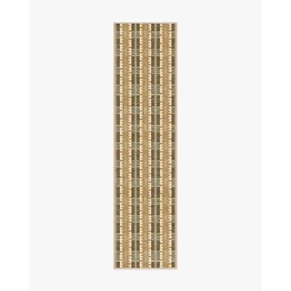 Olin Ochre Flatwoven Rug - 75 x 305 cm - Rug + Pad System