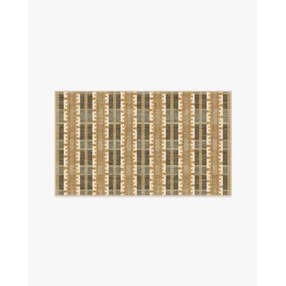 Olin Ochre Flatwoven Rug - 90 x 150 cm - Rug + Cushioned Pad System
