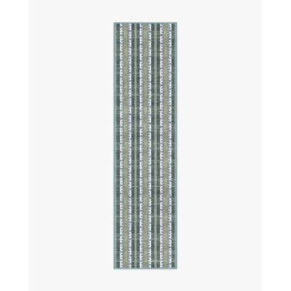 Olin Blue Flatwoven Rug - 75 x 305 cm - Rug + Cushioned Pad System