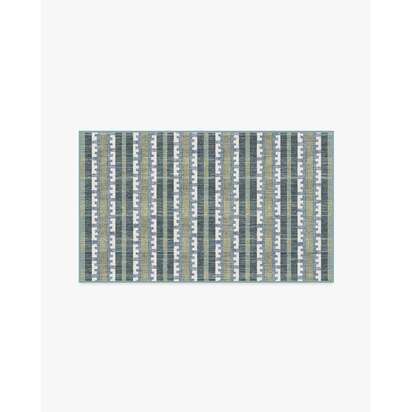 Olin Blue Flatwoven Rug - 90 x 150 cm - Rug + Pad System
