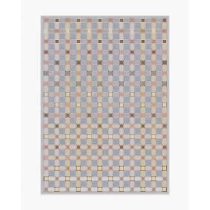 Maja Stone Blue Multicolour Flatwoven Rug - 150 x 215 cm - Rug + Cushioned Pad System