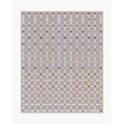 Maja Stone Blue Multicolour Flatwoven Rug - 245 x 305 cm - Rug + Cushioned Pad System
