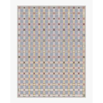 Maja Stone Blue Multicolour Flatwoven Rug - 275 x 365 cm - Rug + Cushioned Pad System