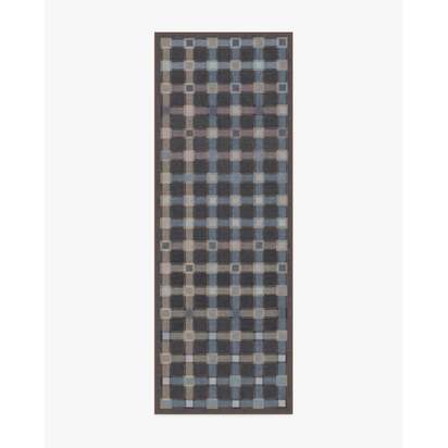 Maja Charcoal Multicolour Flatwoven Rug - 75 x 215 cm - Rug + Pad System