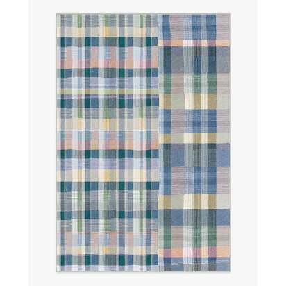 Linnea Slate Blue Multicolour Flatwoven Rug - 200 x 290 cm - Rug + Cushioned Pad System