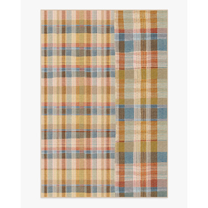 Linnea Ochre Multicolour Flatwoven Rug - 200 x 290 cm - Rug + Cushioned Pad System