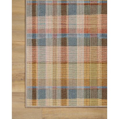 Linnea Ochre Multicolour Flatwoven Rug - 200 x 290 cm - Rug + Pad System