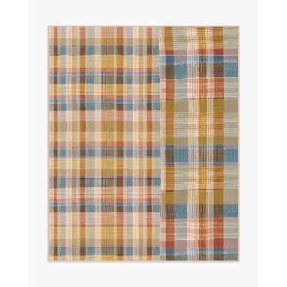 Linnea Ochre Multicolour Flatwoven Rug - 245 x 305 cm - Rug + Pad System